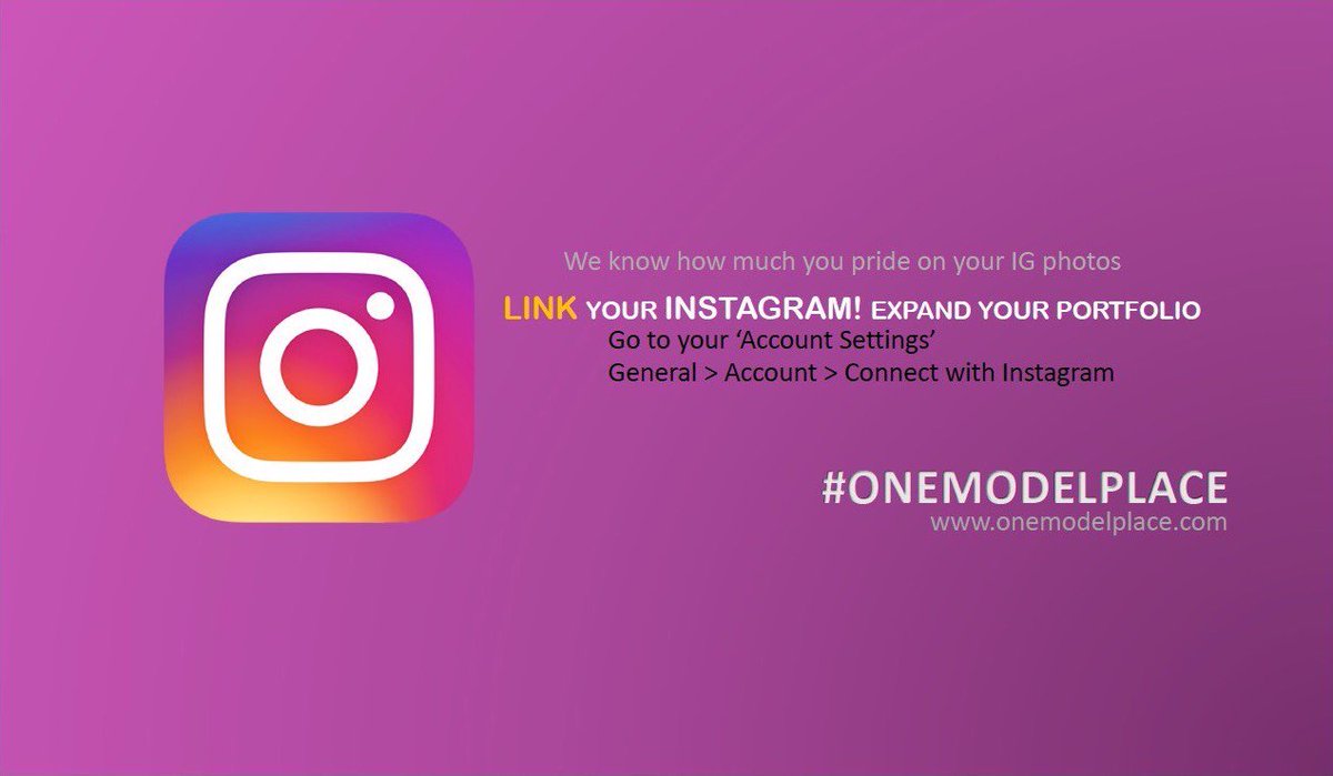 ompglobal's tweet image. We are happy to introduce instagram on our One Model Place homepage. You are now able to link you profile with your Instagram Account 💥💥

#onemodelplace #omp #miami #modelling #modelagency #book #connect #photography #art