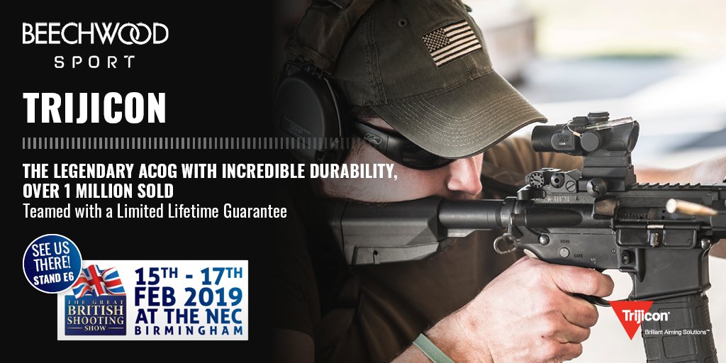 Looking forward to the Britich Shooting Show come and take a look at the legendary ACOG on the stand #trijicon #acog #bss #britishshootingshow