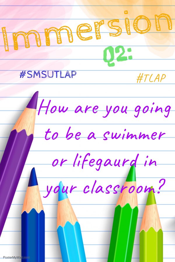 KrogTeacher's tweet photo. Q2: How are you going to be a swimmer or lifeguard in your classroom? #smsutlap https://t.co/feSg8XrFM1