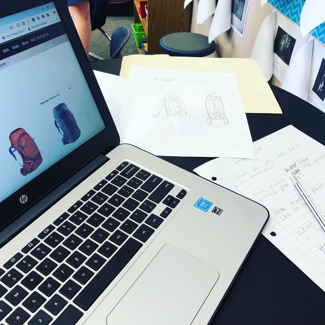 mrsmacbethatmag's tweet photo. Genius Hour week 2...designing a hiking backpack for Grandma, designing a better insulated reusable water bottle, @Arduino programming, and practicing drawing skills. Just some of the ideas alive in here! #keeplearningreal #geniushour #maglionpride #arduino https://t.co/ohbdaETN1U