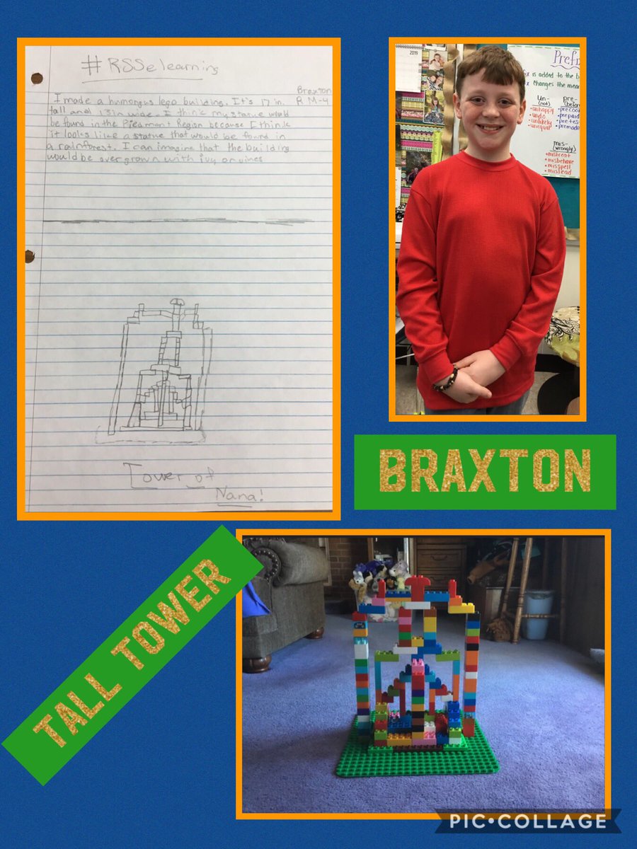#RSSeLearning I’m proud of Braxton’s work creating his “Tall Tower” Passion Project!