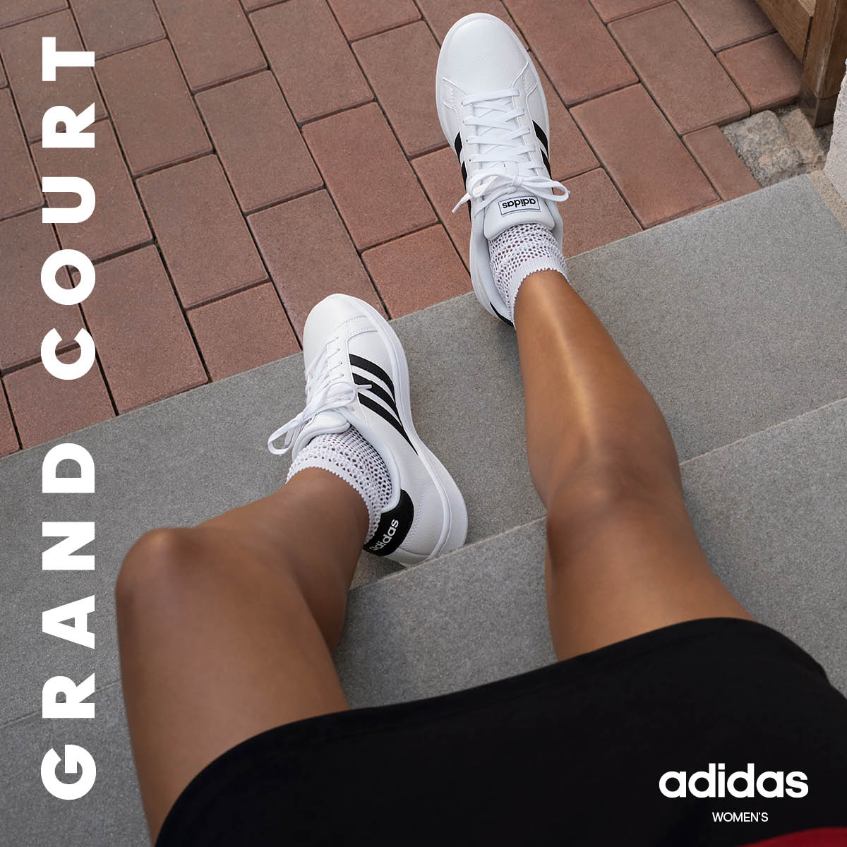 adidas grand court on feet