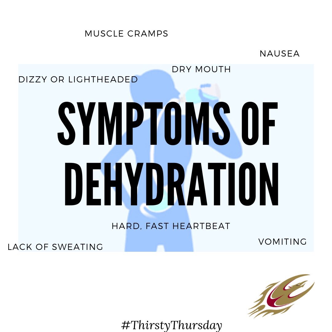 ElonSportsMed's tweet photo. In a case of severe dehydration confusion, weakness, &amp; even loss of consciousness can occur. The first sign of under-hydration however, is feeing thirsty 💦! Drink fluids consistently throughout the day + around activity to help stay hydrated &amp; perform your best #fuelingphoenix https://t.co/uaNlBAOarU