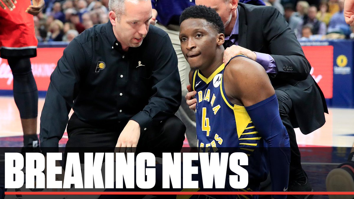 Breaking: Victor Oladipo has a ruptured quad tendon in his right knee and is out for the season, the Pacers announced.
