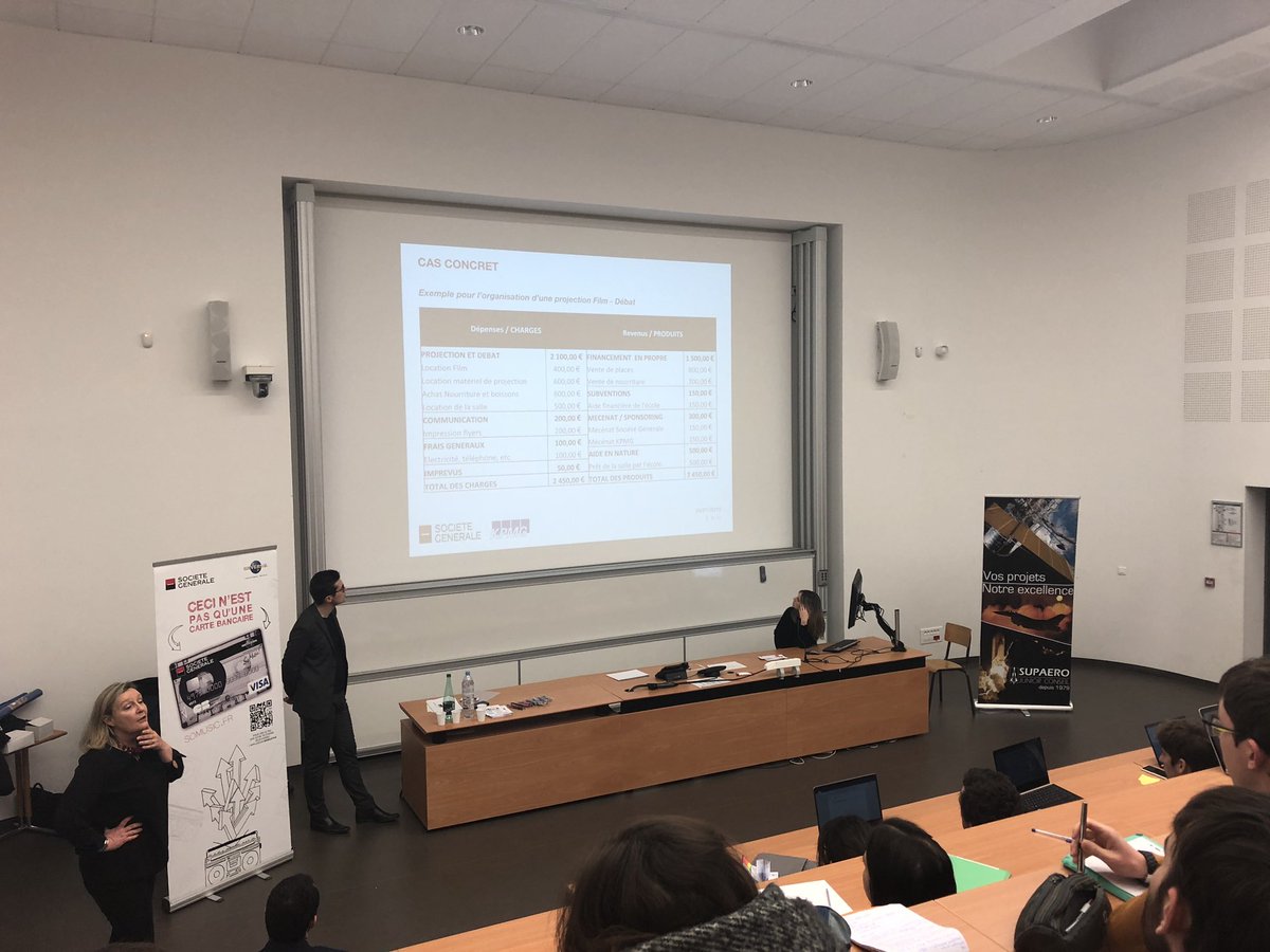 Formation trésorerie et comptabilité proposée en partenariat avec <a href="/SocieteGenerale/">Societe Generale Group</a> et <a href="/KPMG_France/">KPMG France</a> aux nouveaux trésoriers des associations de <a href="/ISAE_officiel/">ISAE-SUPAERO</a>: savoir équilibrer un budget, la clé du succès en gestion associative! 🚀