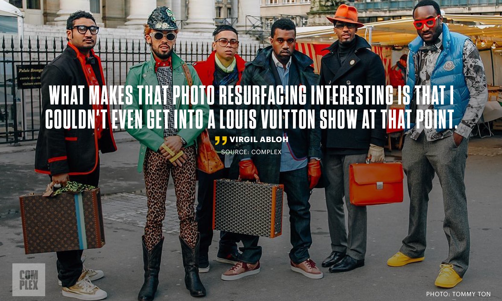 Complex Sneakers on X: .@LouisVuitton Men's Artistic Director @virgilabloh  on Tommy Ton's iconic 2009 Paris Fashion Week photo.   / X