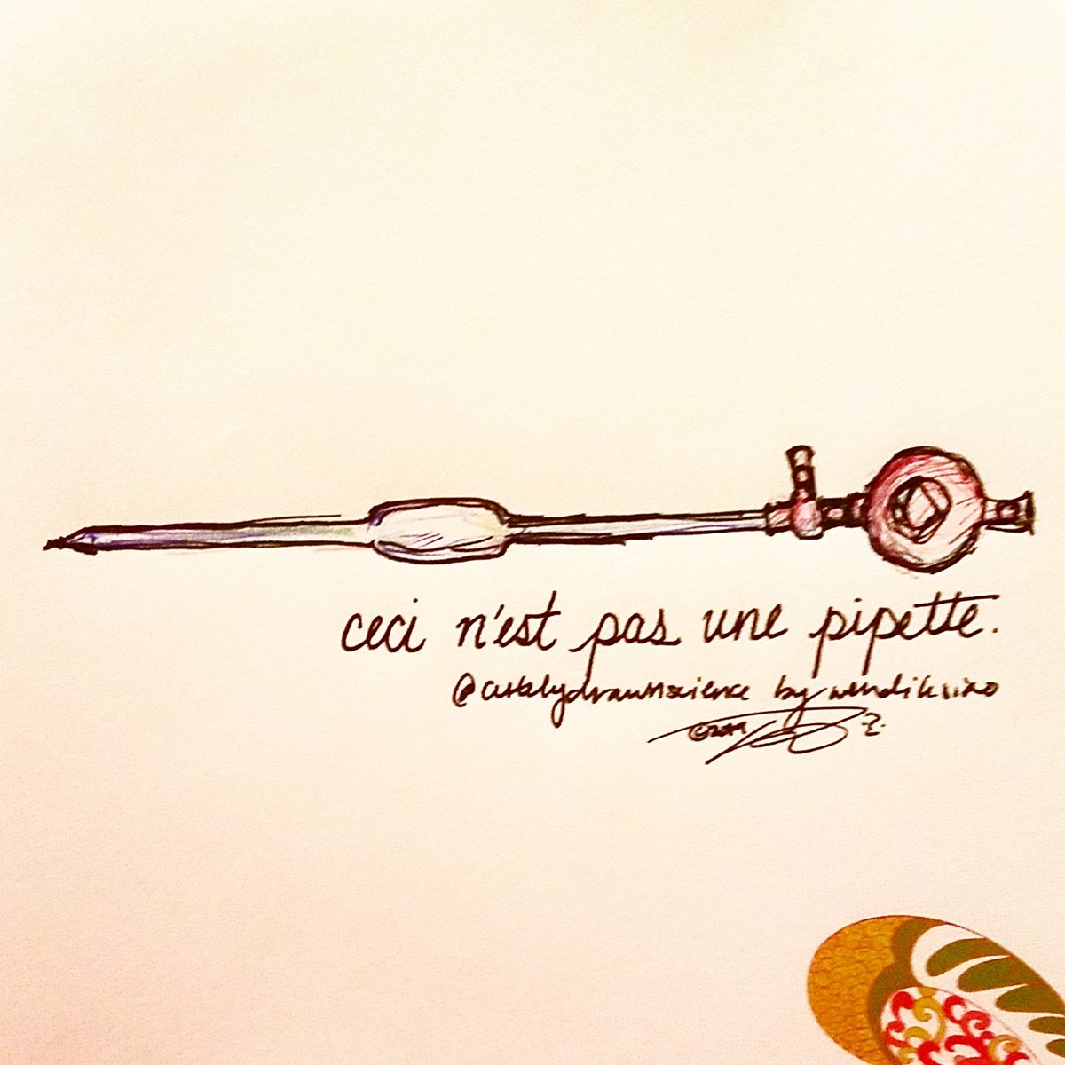 cutelydrawnsci's tweet photo. but id like to see you try #realtimechem #chemtwitter #scitwitter #sciencetwitter #sciart #scicomm #science #chemistry #labequipment #pipet #pipette #laboratory #teachsci #teachchem #teachstem #stem #stemed #stemeducation #chemeng #chemicalengineering #chemistryiseverything https://t.co/nkUDlSigQ5