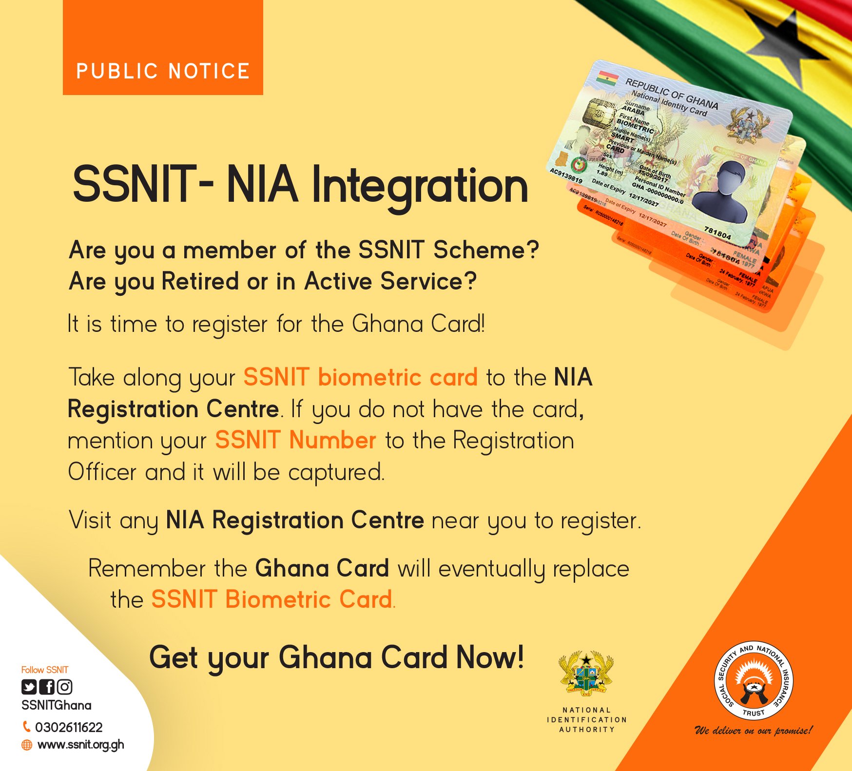 SSNIT Ghana on Twitter "Get your Ghana Card today! ssnitghana…