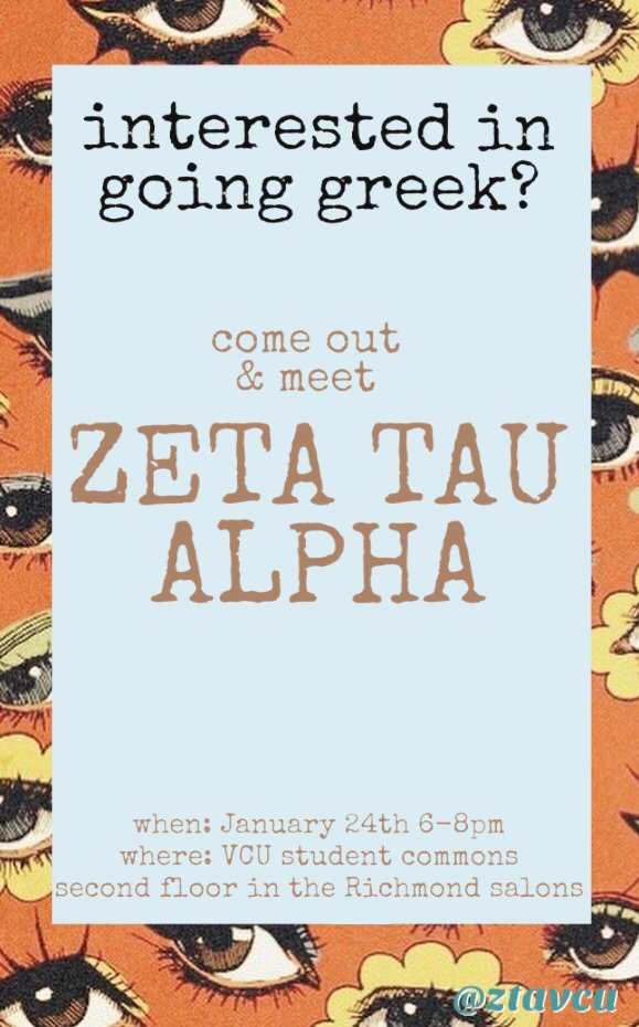 come out and meet us tonight in the vcu commons in the Richmond salons!!