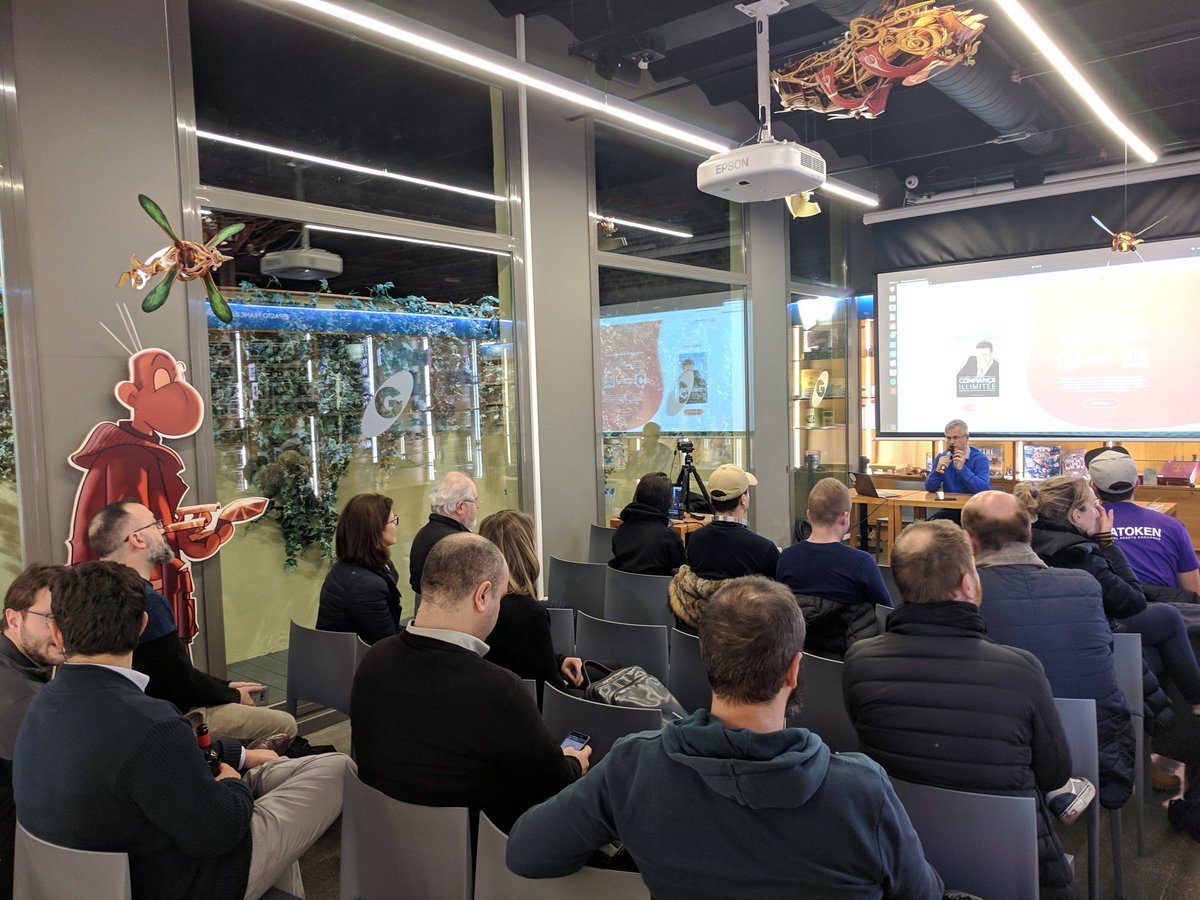 caelumlabs's tweet photo. #Devcentralised meetup

Today we are at @GigameshTienda with @thibverbiest

He is explaining us why #Blockchain is perfect for disrupt the publishing industry with his project @CryptobooksClub 

Are you at home? Check the streaming 👇
https://t.co/H0fEF2tcD6 https://t.co/2MNxkszuyP