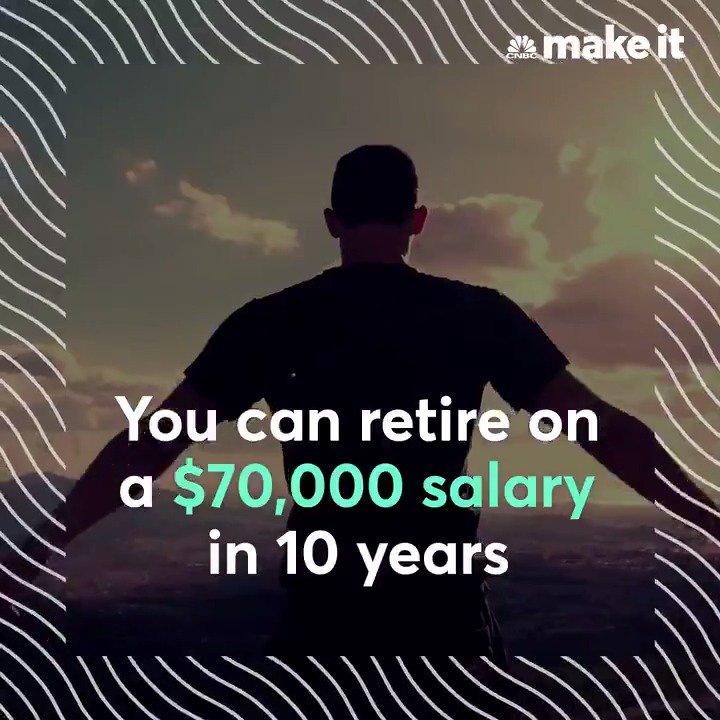 CNBC on X: If you make $70,000, you could retire in 10 years