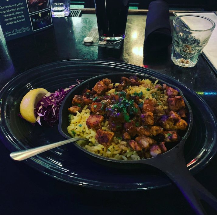After work, pre-Thunder game inspiration...blackened gator w/ an ice cold beer... #ThunderUp