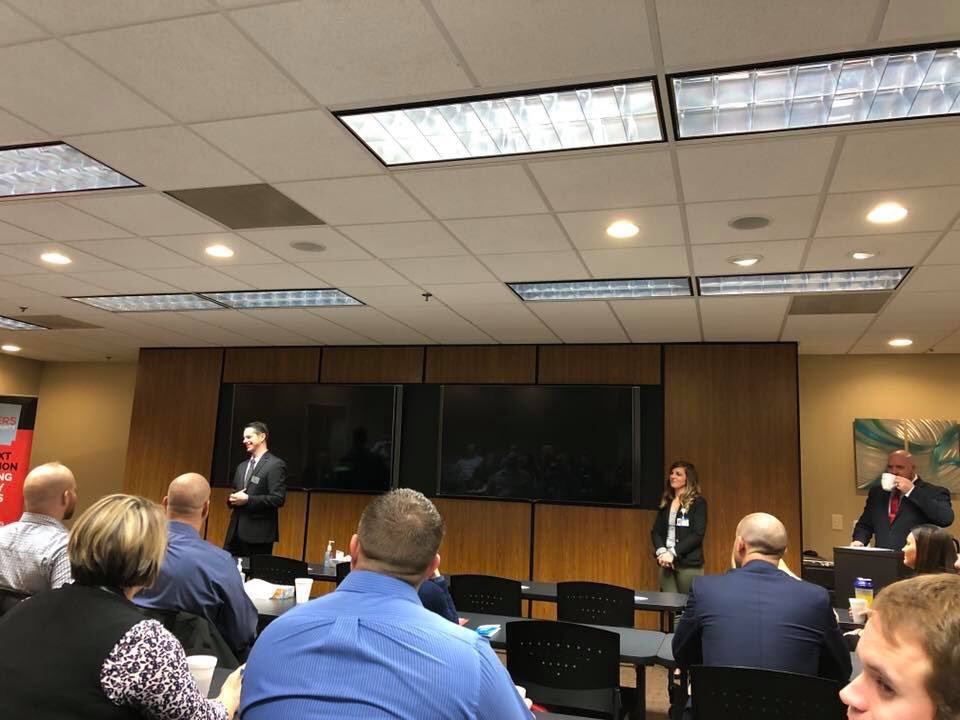 YoungLeaders_LC's tweet photo. Great morning hearing from Kerry Hamilton of Hospice of Central Ohio at our first Pancakes with the President of 2019! #leadership #yllc #nextgen https://t.co/xnchMUhfIg