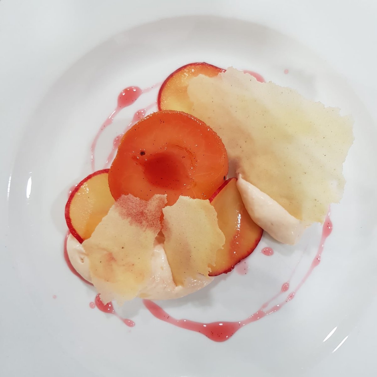 AbingerCookery's tweet photo. Poached plums in vanilla and cinnamon with cardamom tuille ~ Dessert from our Dinner Party Course 😋
#dinnerparty #cookerycourse👩🏼🍳 #cookiteatit #cooking👨🍳 #abingercookeryschool #cookeryschool #food #foodie #abingerhammer #abinger #dorking #surrey #surreyhills #guildford https://t.co/ZBfOmh7oGC