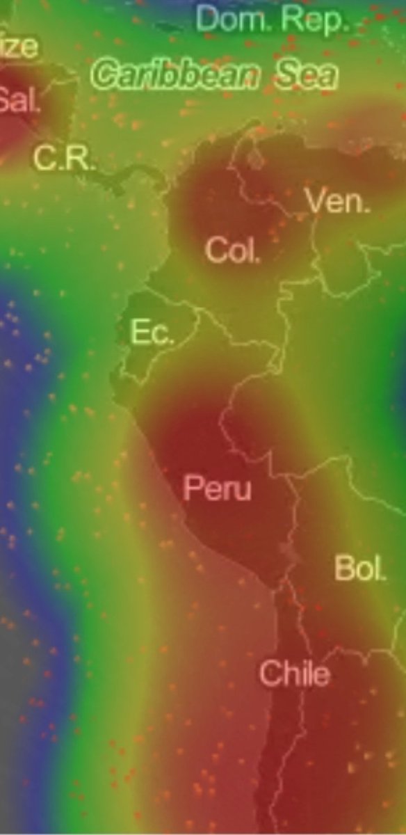 EarthquakeChil1's tweet photo. @luelene Asi se encuentra centroamerica,sudamerica,mar caribe.
Estas horas paises tendran actividad sismica significativa. https://t.co/pNUcGTv6fy