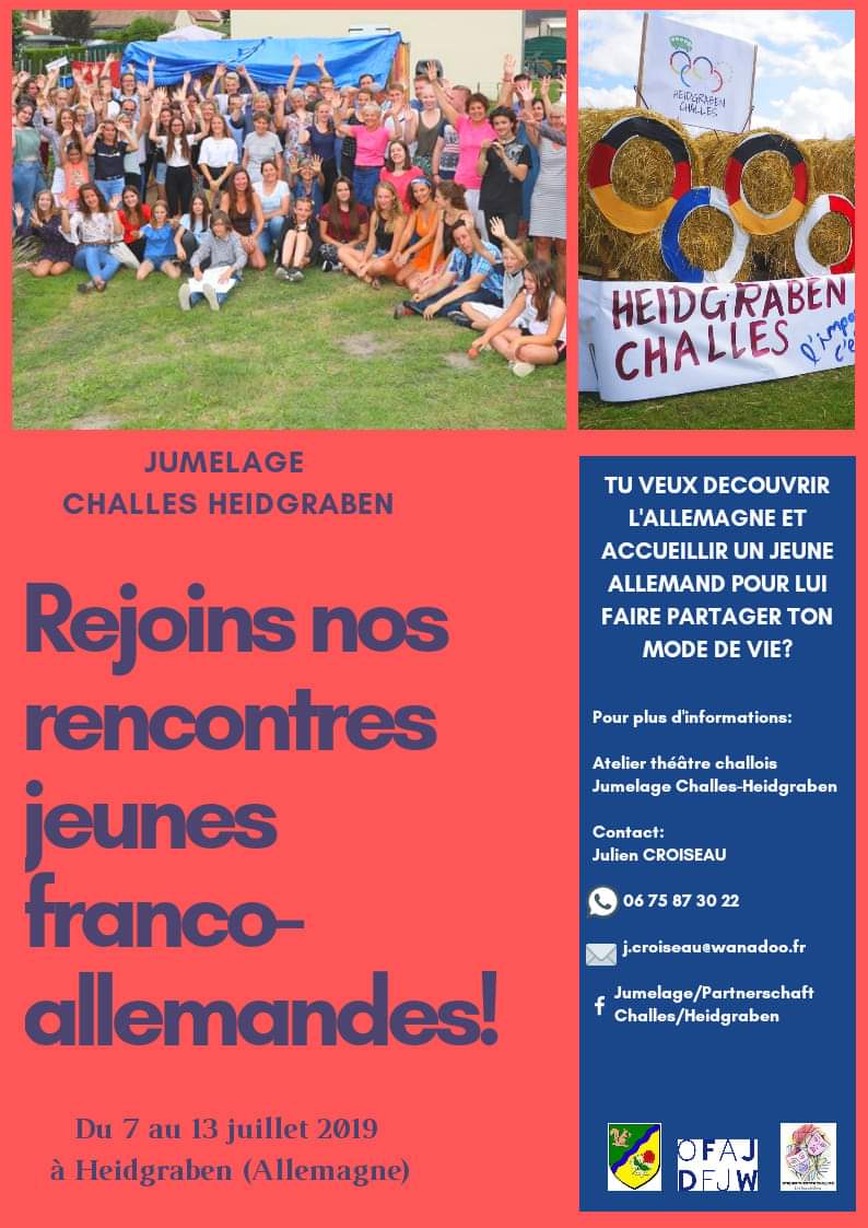 Idesnot's tweet photo. Faire l'expérience de la richesse des échanges et s'ouvrir sur le monde :
#jumelage #Heidgraben #challes
#jeunes #europe #culture #decouverte #amitié #sudestdupaysmanceau #sarthe
@ofaj_dfjw @OuestFrance72 https://t.co/rLbWMFdzbi