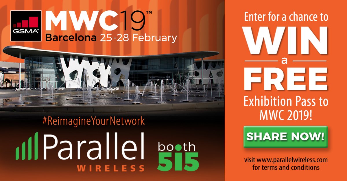 Parallel_tw's tweet photo. Attend the largest telecom event of the year #MWC19 by retweeting this tweet for your chance to win a FREE exhibition pass! Terms and conditions explained here:  https://t.co/MMsU2lvpcE https://t.co/G6Ux2AgA9U