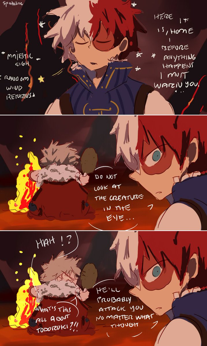 Fantasy AU! Prince Todoroki in all of his Todorokiousness. This one is called Asking for help! Remember how in all of my AUs Todo and Baku are roommates, the Fantasy AU is not an exception. #BokuNoHeroAcademia 
