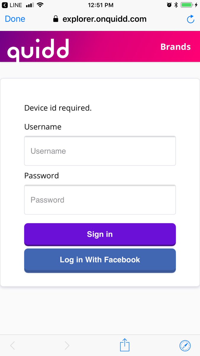 TwdZombiegirl84's tweet photo. I can’t access your website listing odds to packs...I use Facebook to login and following screenshot shows message  “Device I’d required”. @quidd Apple’s TOS states you are to disclose odds prior to selling digital items. Perhaps listing them in app prior to 3.0 was easier? https://t.co/Wd0uu7tGRa