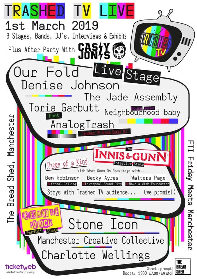 TheJadeAssembly's tweet photo. We are delighted to announce our first gig of 2019 will be for @TrashedTVLive at @TheBreadShedMcr on Friday 1st March alongside our good pals @OURFOLD and the amazing @TheDJohnsonR3AL + loads more!
Tickets >> https://t.co/UZYgAeQ1WQ 🎟🎟
TJA x https://t.co/MXHg50X3fa