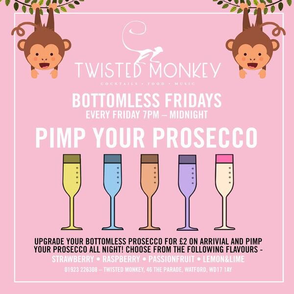 🍓 Upgrade your ticket on arrival for only £2 and have unlimited fruity Bellini’s from 7pm - Midnight 🍓

BUY YOUR TICKETS NOW