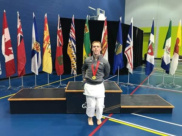 HSS Hurricane Kyle Chambers strikes gold again! This time it was at the Senior Canadian National Karate  Tournament in Gatineau Quebec this past weekend. Kyle did kata representing Ontario in the Standing Mobility Impairment Division. Way to go Kyle!!! <a href="/HSSCanes/">HagersvilleSS</a> <a href="/GEDSB/">Grand Erie District School Board</a>