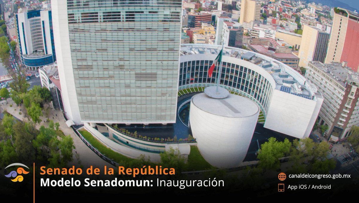 CanalCongreso's tweet photo. No te pierdas la inauguración del #Senadomun2019, el Modelo de Naciones Unidas del Senado de la República. #PorUnMUNdoIncluyente

Sigue las sesiones magistrales hoy 2:30pm #EnVivo #Exclusivo Internet 

 📱App https://t.co/t3egdzFMCR  
🌐 https://t.co/NIBeDvjwBE https://t.co/yE6fHhO3t5