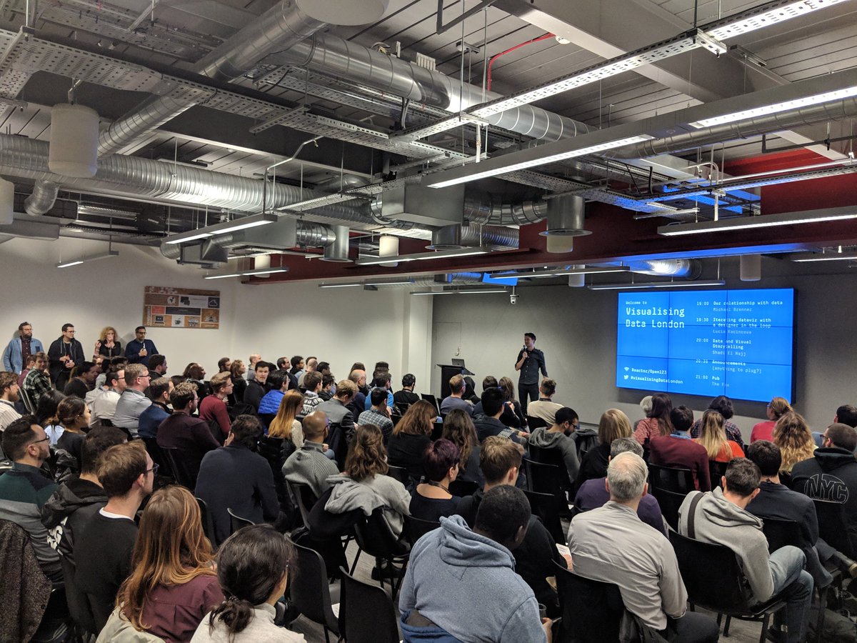 jawache's tweet photo. Great crowd at @zdenekhynek's #visualisingDataLondon meetup starting at the @MSFTReactor https://t.co/drUSWnR74n