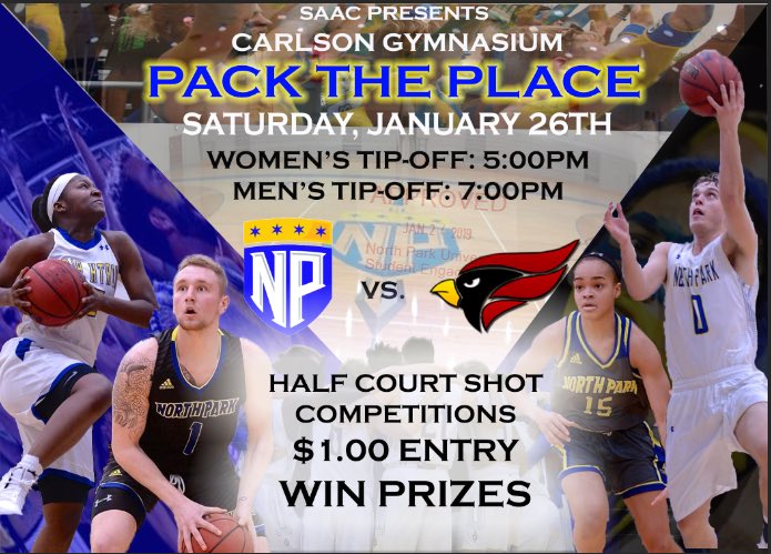 Everyone come out to the BLACKOUT theme at the basketball games this Saturday. Show your support by wearing all black #northparktilidie #northparkuniversity