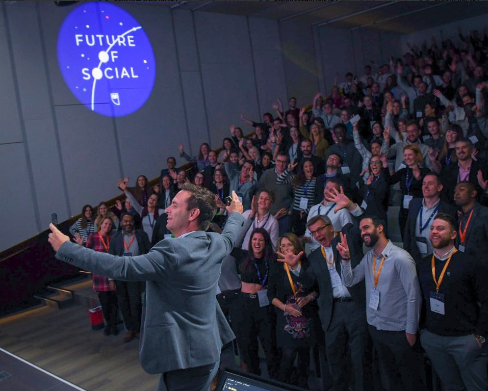 hootsuite's tweet photo. 🚨 #FutureOfSocial Selfie 🚨 Great presentation from @ssolimei! https://t.co/anU3cejtQh