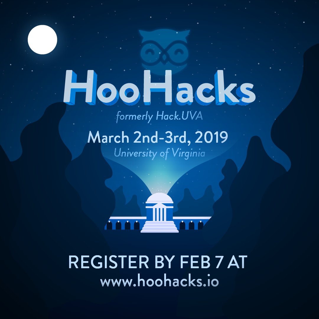 hoohacks's tweet photo. #HooHacks, previously #HackUVA, is March 2-3!! Register now! https://t.co/umDF7JHhZ0 https://t.co/3y52nVL46X