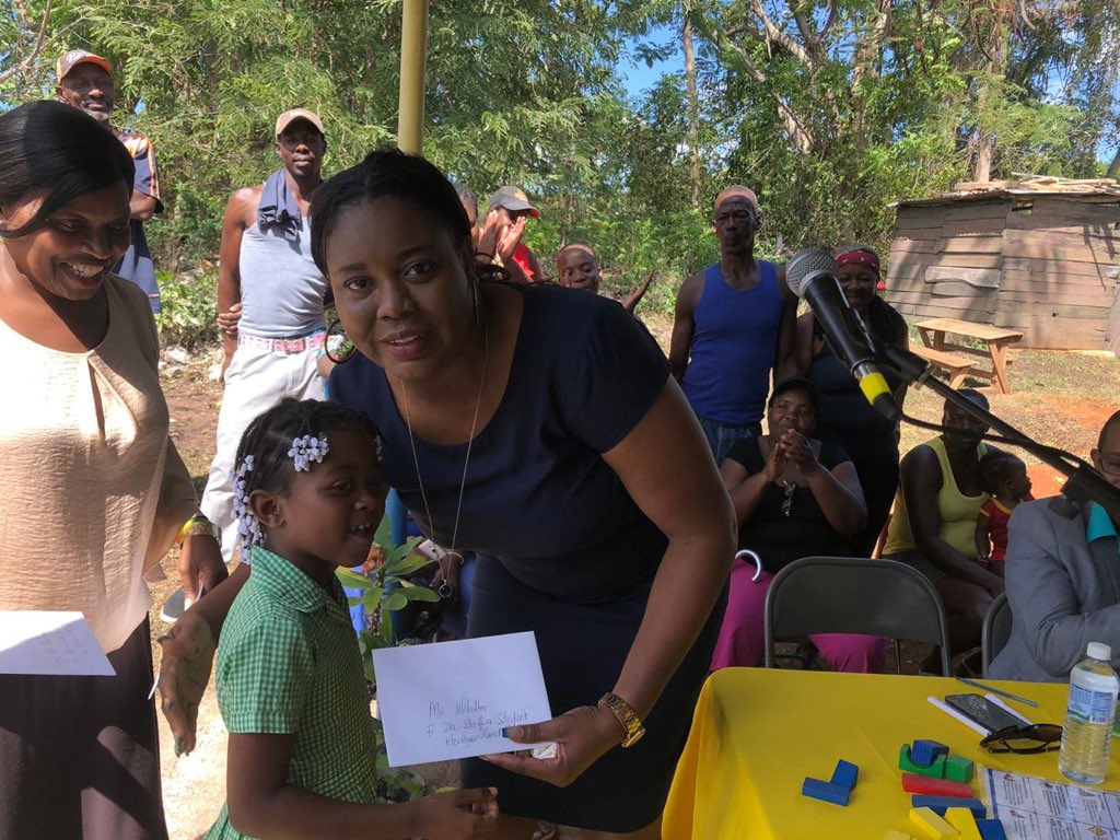 rightfromstartj's tweet photo. Today was a wonderful day for us at #rightfromstartJa . We were able to handover bathroom facilities to Hodgesland ECI . We also presented a cheque of $50k to Lancewood ECI which was raised from our Patron 
@floydgreenja birthday fundraising dance .  Thank you for your support !! https://t.co/vu7f6TxIkP
