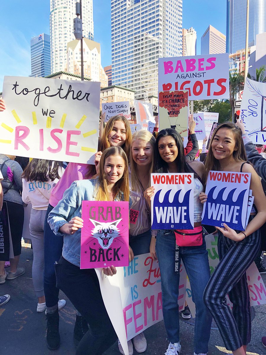 studionumberone's tweet photo. Excited to see the posters we created at the #WomensMarch last Saturday! We had a great time hanging out with everyone at our Post Womens March Hang. Special thanks to @angelcitybeer for having us, and @busybeaver and #BigSoftee for partnering with us ❤️. https://t.co/CzyenwTFsu