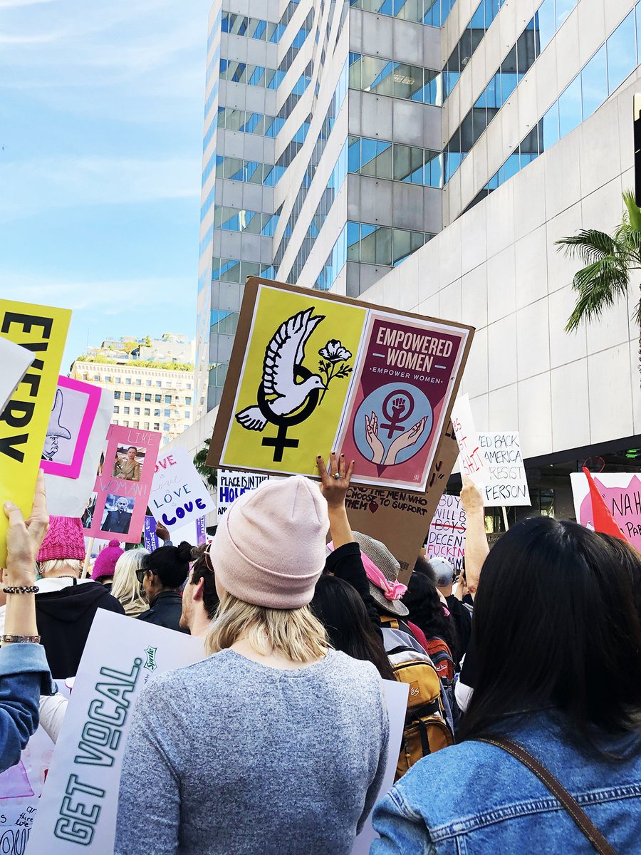studionumberone's tweet photo. Excited to see the posters we created at the #WomensMarch last Saturday! We had a great time hanging out with everyone at our Post Womens March Hang. Special thanks to @angelcitybeer for having us, and @busybeaver and #BigSoftee for partnering with us ❤️. https://t.co/CzyenwTFsu