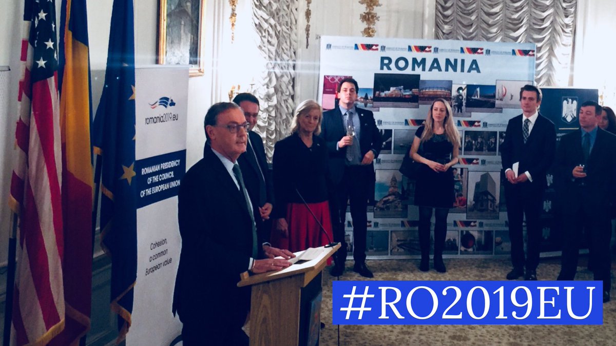 EUintheUS's tweet photo. @EUAmbUS @EUCouncil @Europarl_EN @ro2019eu @AustriainUSA @MAERomania @US2EU @PortugalinUSA @GreeceInUSA .@EUAmbUS: “congratulations to the Austrian Presidency of the @EUCouncil for the major progress made on securing the EU’s external borders, delivering on the #ParisAgreement by adopting strong decarbonization measures, & keeping the EU-27 united”. #AT2018EU https://t.co/ckZ7kBKr2e
