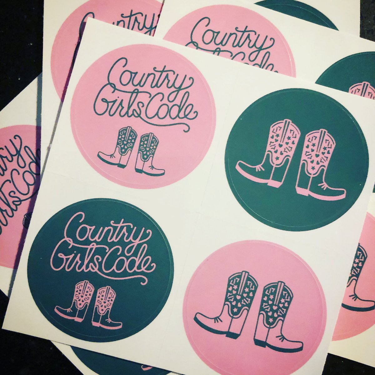 poofichu's tweet image. Stickers are IN!! Looking forward to our 4th #CountryGirlsCode event this weekend 💖🌈✨