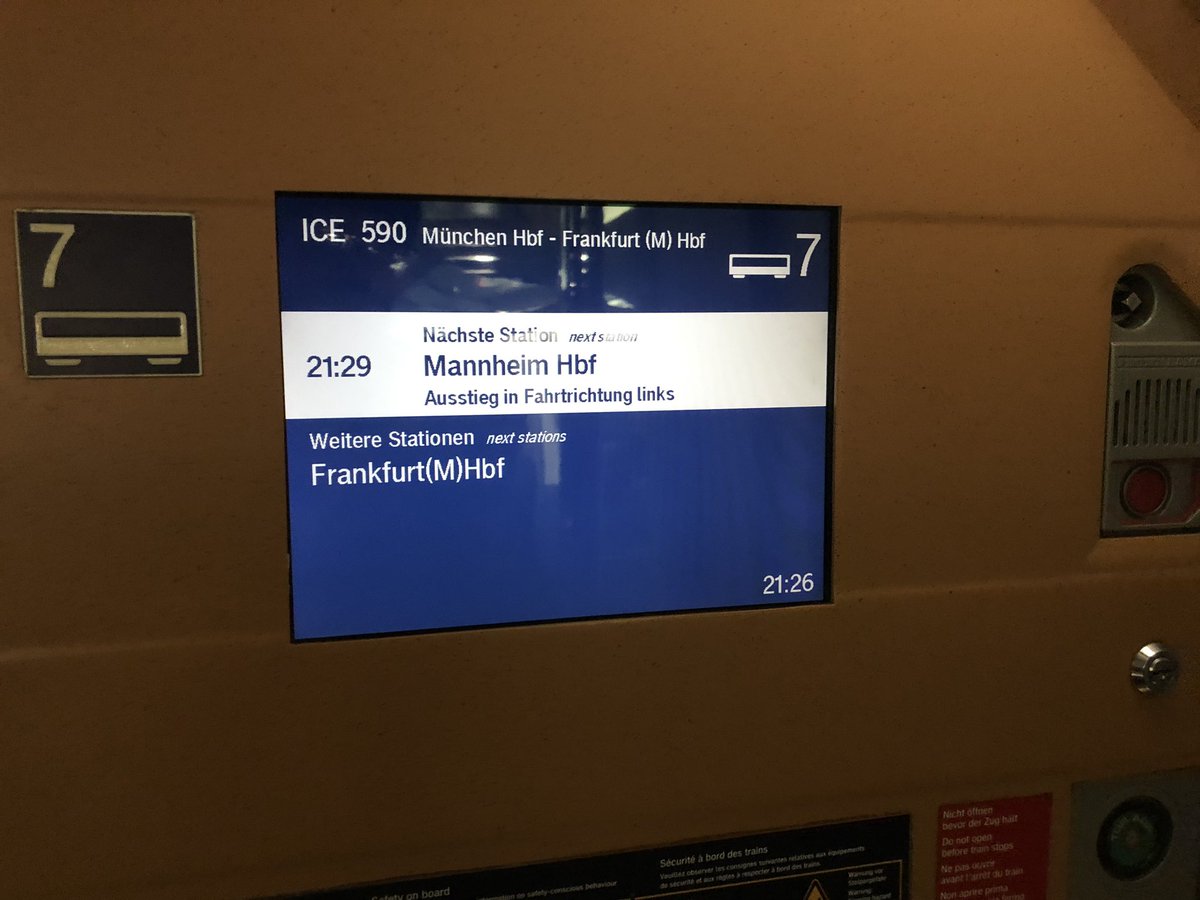 vluthra1's tweet photo. When your #ICE590 Driver (God Bless Him) gibt Gas - runs full speed to make a 2 minute connection with #ICE100 at Mannheim to take me home, you start to fall in #love with @DB_Bahn all over again! https://t.co/RCHvqhwCEa