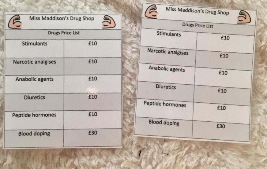 meg_maddison's tweet photo. Sadly I didn’t get to deliver my GCSE lesson on Drugs in Sport today, but I got this idea from networking with PE teachers on twitter! It just goes to show a simple tweet can provide lots of ideas!  #GCSE #AQA #DrugsinSport #PETeacher #SCITT https://t.co/V8AifLZiij
