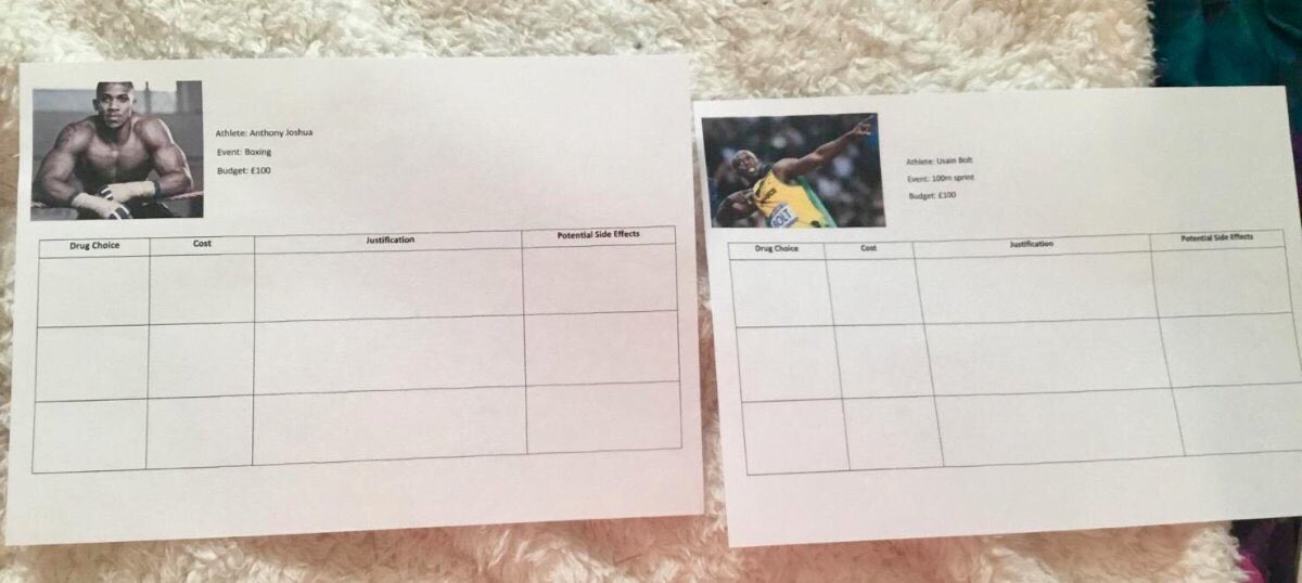 meg_maddison's tweet photo. Sadly I didn’t get to deliver my GCSE lesson on Drugs in Sport today, but I got this idea from networking with PE teachers on twitter! It just goes to show a simple tweet can provide lots of ideas!  #GCSE #AQA #DrugsinSport #PETeacher #SCITT https://t.co/V8AifLZiij