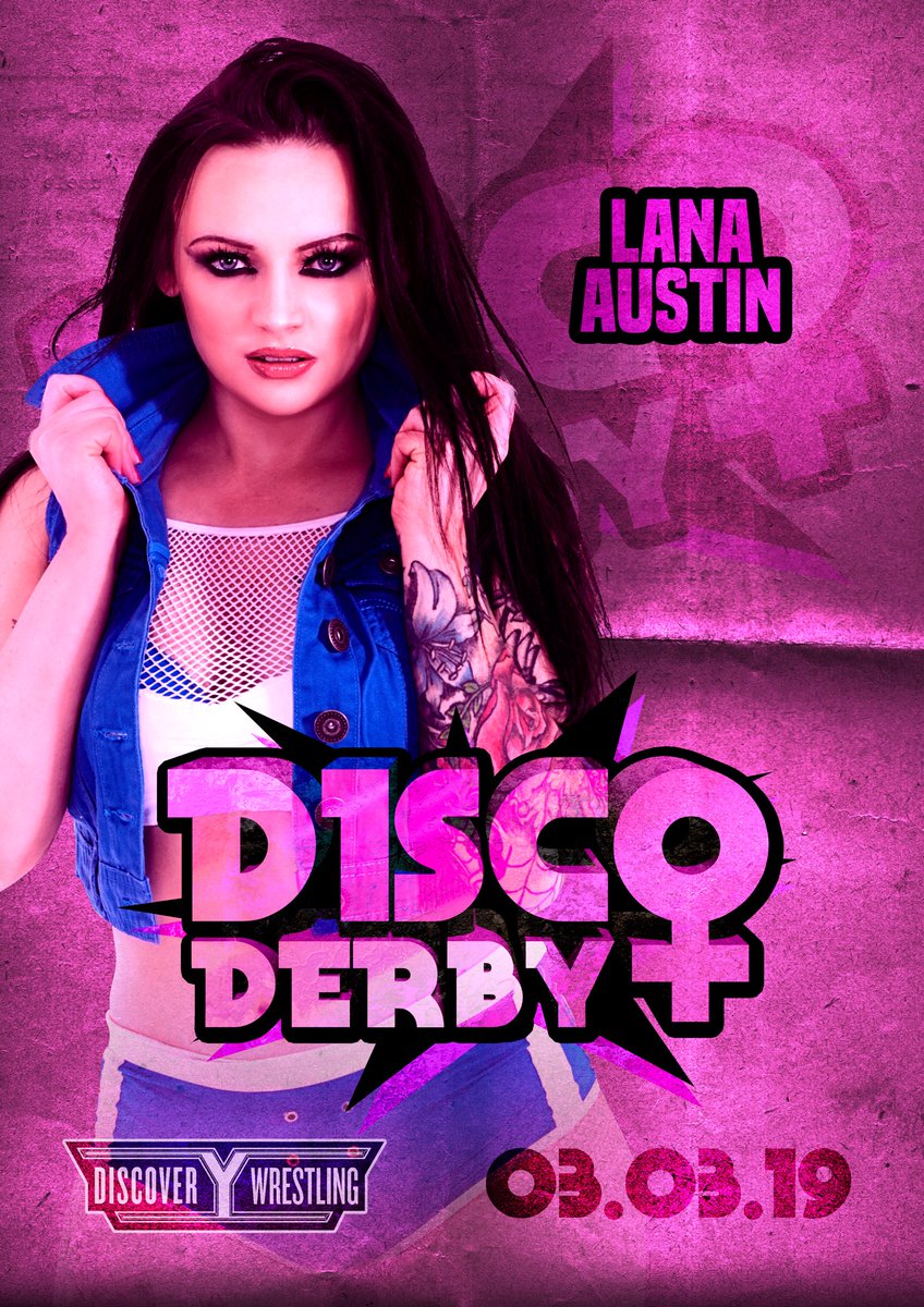 DiscoWrestling's tweet photo. CONFIRMED!! @Lana_Austin1 makes her Discovery debut and is joined by the returning @LucyColeUK in the 2019 Disco Derby!! Can either take home the Discovery women’s championship on March 3rd?? Be at the Jam House to find out! https://t.co/17TRPTYAZ6 https://t.co/CfccmdS7xX