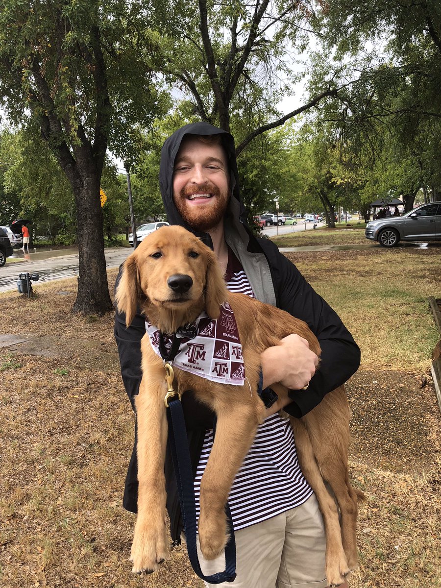 acsteadman's tweet photo. @TAMU Rain made him miss his chance during the Clemson game but he really hopes to meet his celebrity crush @reveille this year 🐾 https://t.co/5FDESmz5Fn