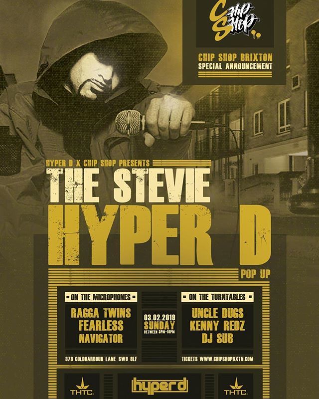 THTCCLOTHING's tweet photo. JUNGLIST SOLDIERS - Are you ready? The @mcsteviehyperd #PopUp at @chipshop_bxtn with @raggatwinz @fearlessagram @navi4real @uncledugs and many more. Get your tickets NOW - cHip sHop is a pretty darn intimate venue, and there’s a lot of peeps coming alrea… https://t.co/hw6samJFS1 https://t.co/Ui9j7Q7Abv