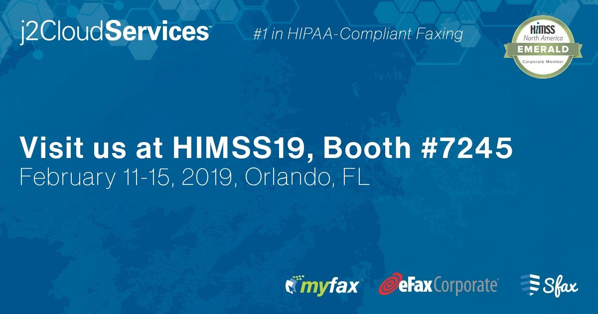 jmuc1's tweet photo. Visit us at #HIMSS Booth #7245 #j2Global #eFaxCorporate #HIMSS19 @eFaxCorporate https://t.co/udSLWhbG5T