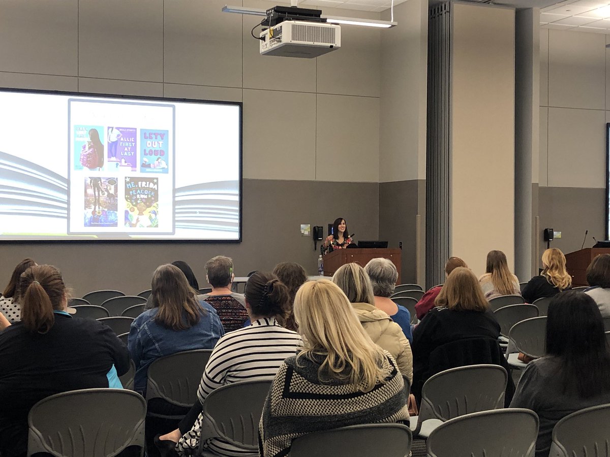 ESC11Library's tweet photo. What a great way to end the day! Thank you @AngelaCervantes and @Scholastic for this wonderful session!! #LibiCon2019 https://t.co/tGU1Rgz1Ms