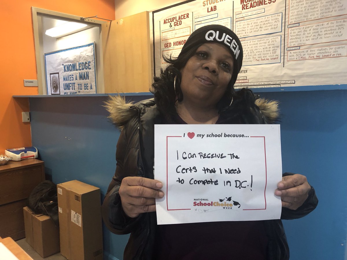 ccprepacademy's tweet photo. In honor of @schoolchoicewk we asked our students to share why they love their school. Here's are messages from a Microsoft and a GED student. @dcpcsb #livingwageeducation #SchoolChoiceWeek #changingdc #whywedowhatwedo https://t.co/MA0yPaLBNY