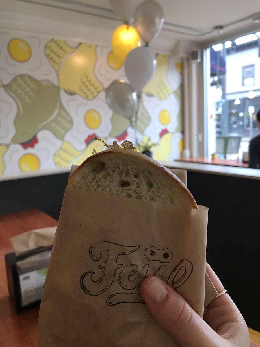 annecweather's tweet photo. It’s an EGGcelebration at @FriedEggLove today! 🍳 great sandwich. 10/10 would recommend. https://t.co/KubNTntvDA