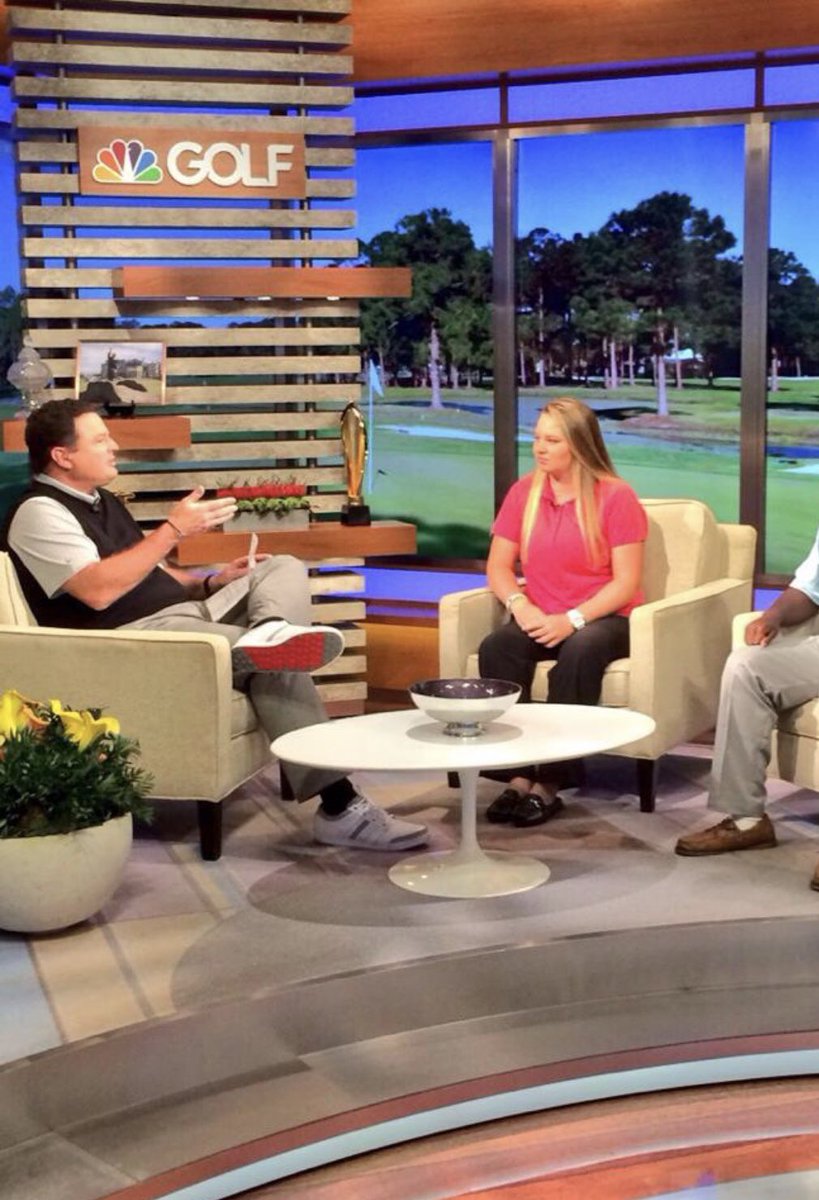 EmilyValentine7's tweet image. Day 2 at @pgashow was more like a reunion! Four years ago @CharlieRymerPGA  broke the news to me that I was playing in @thefirsttee Open. Cool catching up with him!