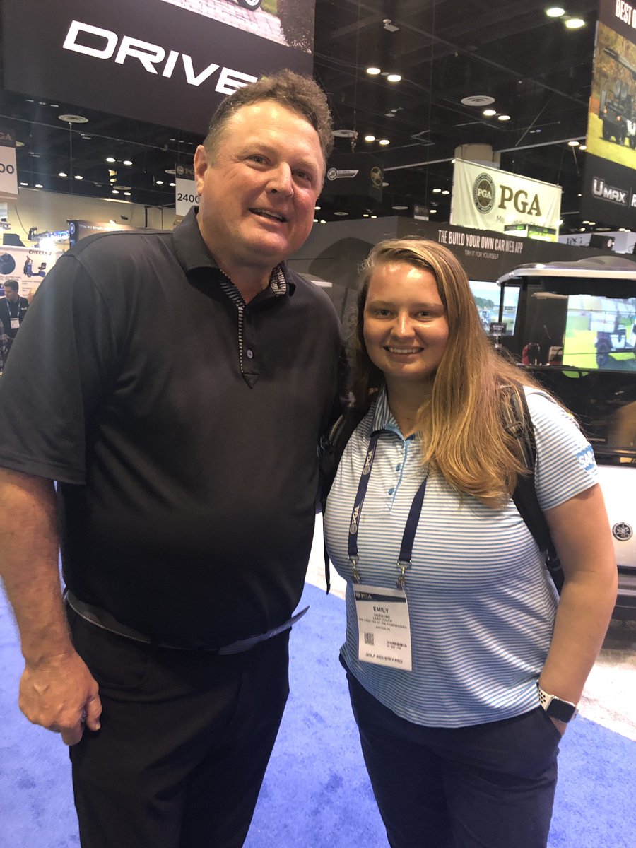 EmilyValentine7's tweet image. Day 2 at @pgashow was more like a reunion! Four years ago @CharlieRymerPGA  broke the news to me that I was playing in @thefirsttee Open. Cool catching up with him!