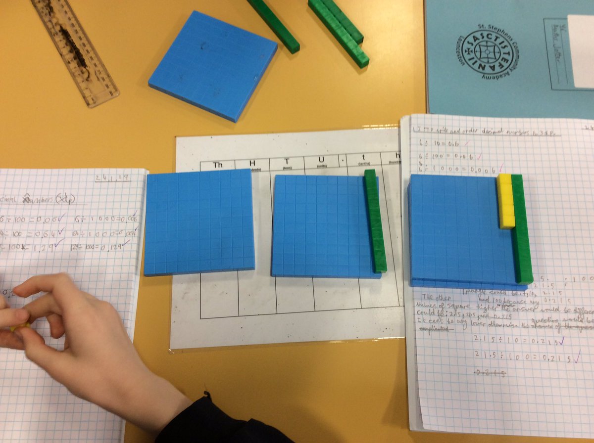 SNMaths's tweet photo. Year 6 learning about decimals through the Decimal Point Dance and the use of Base 10- wonderful light bulb moments 💡@ADMAT_SSCA @CODEMathsHub @NCETM https://t.co/qO1WW9JNPd