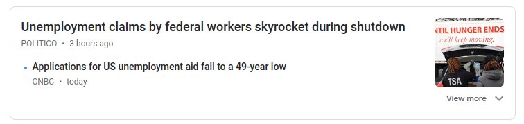 Interesting dichotomy in the news